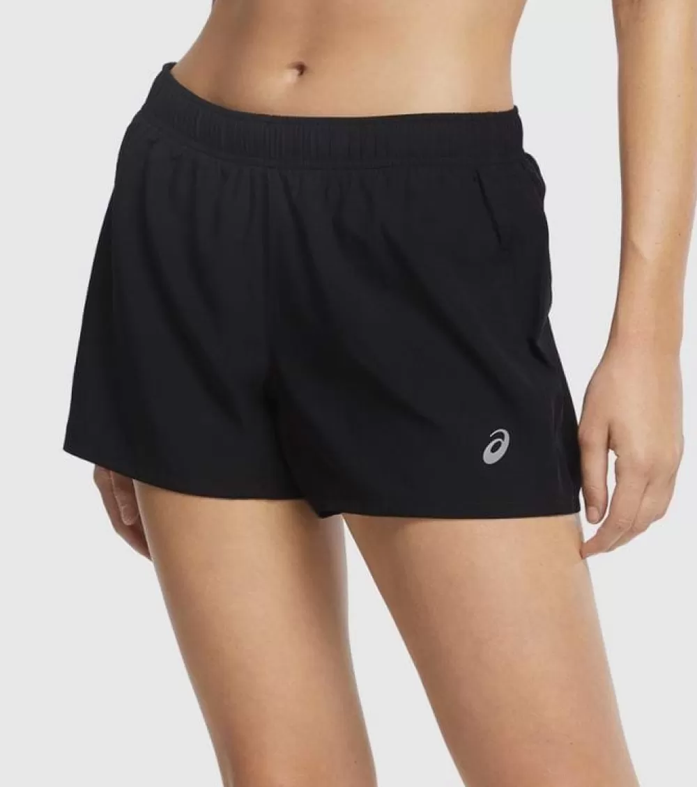 Shop Asics Silver 4 Inch Short Womens Performance Black