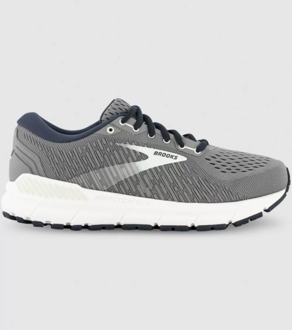 New Brooks Addiction Gts 15 (2E X-Wide) Womens Grey Navy Aqua