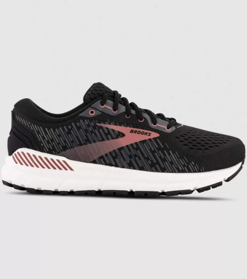 New Brooks Addiction Gts 15 (D Wide) Womens Black Ebony Mauvewood