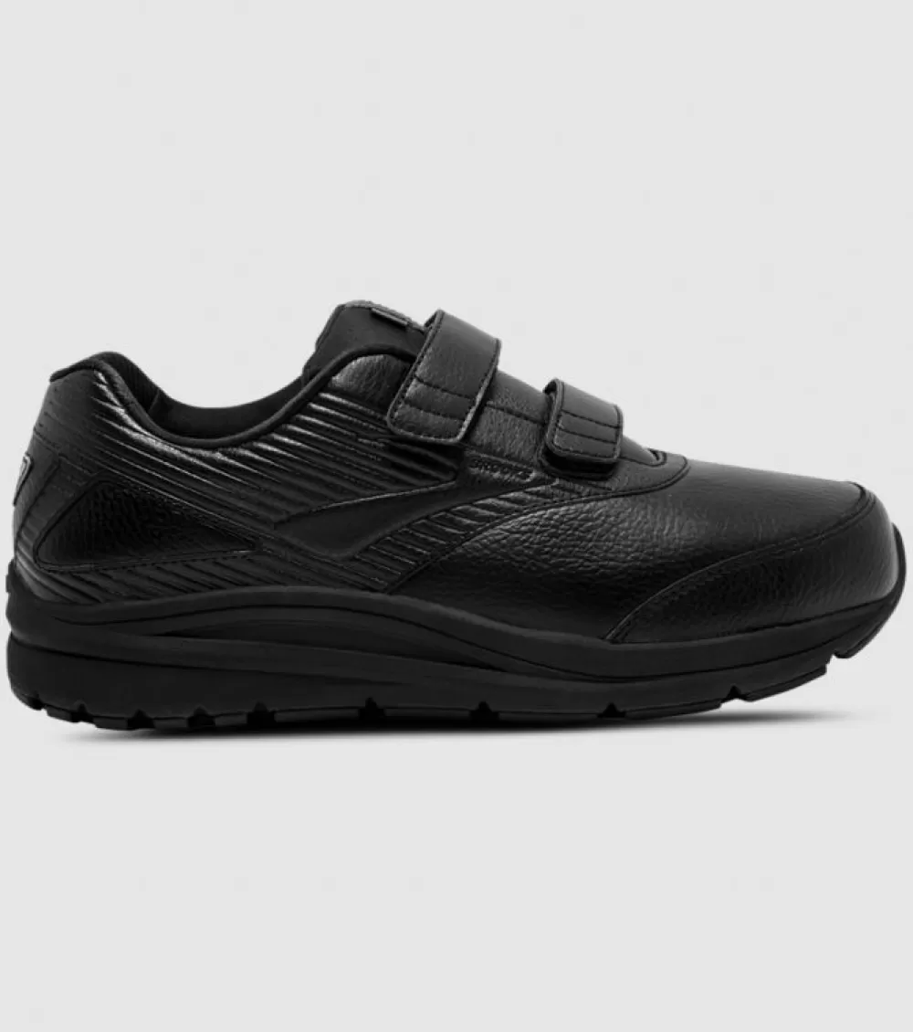 Cheap Brooks Addiction Walker Velcro 2 (2E Wide) Mens Black Black