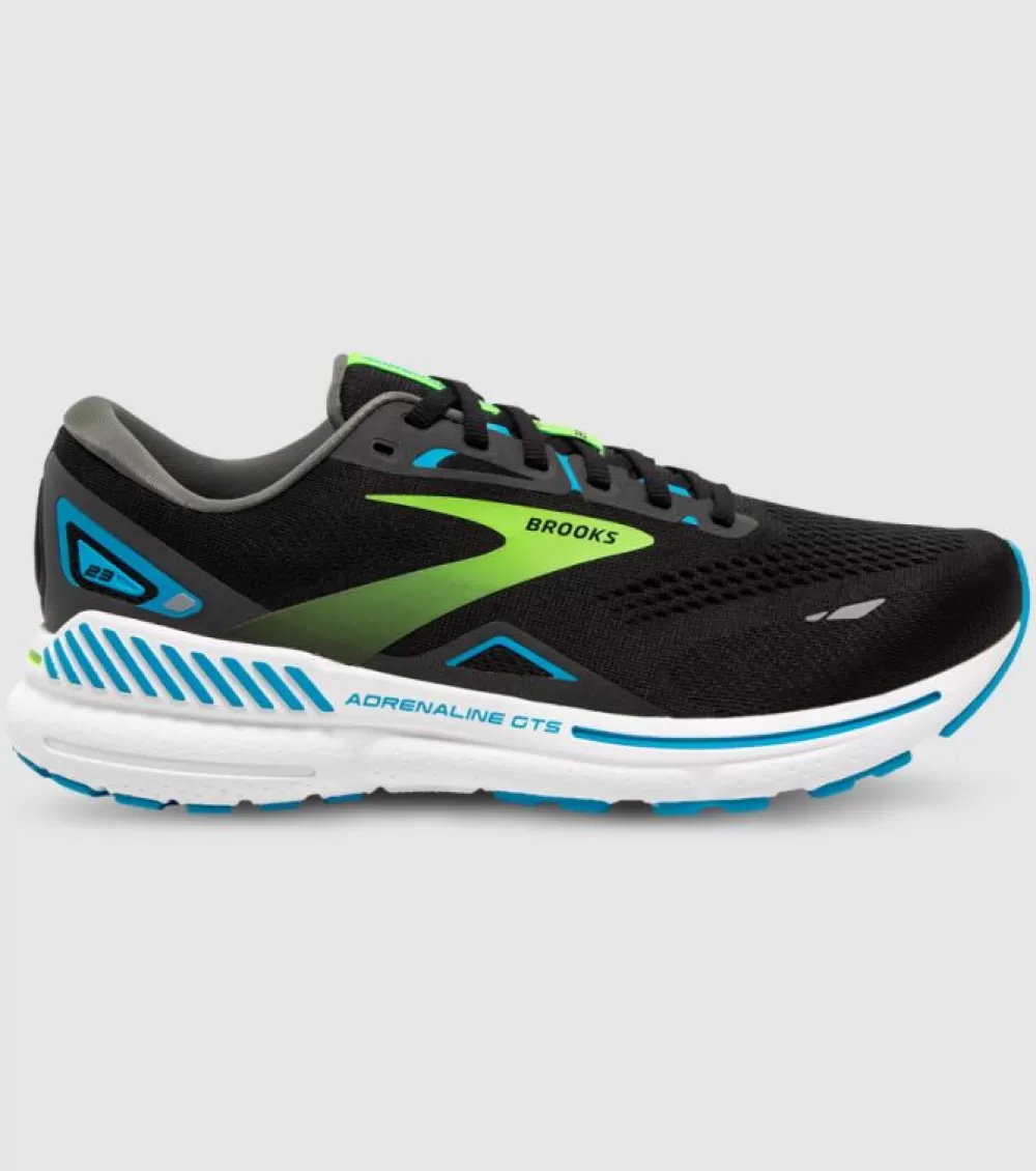 Flash Sale Brooks Adrenaline Gts 23 (2E Wide) Mens Black Hawaiian Ocean Green