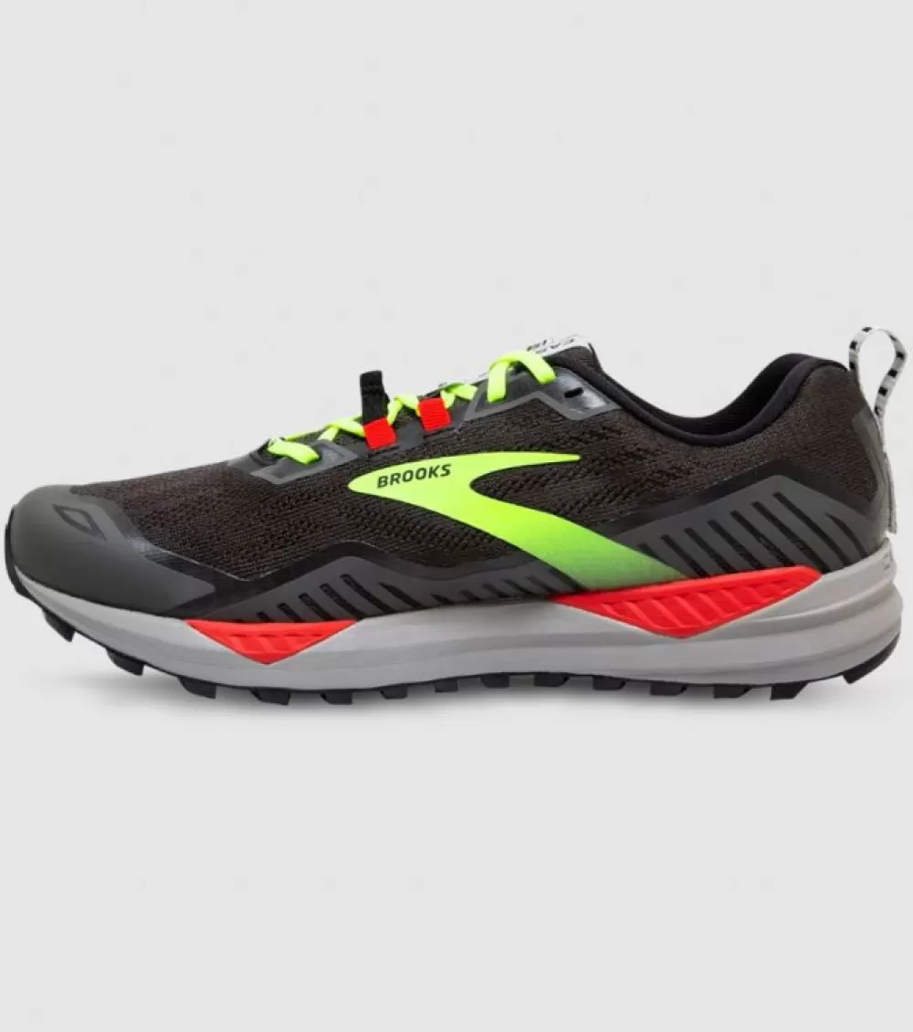 New Brooks Cascadia 15 Mens Black Raven Cherry Tom