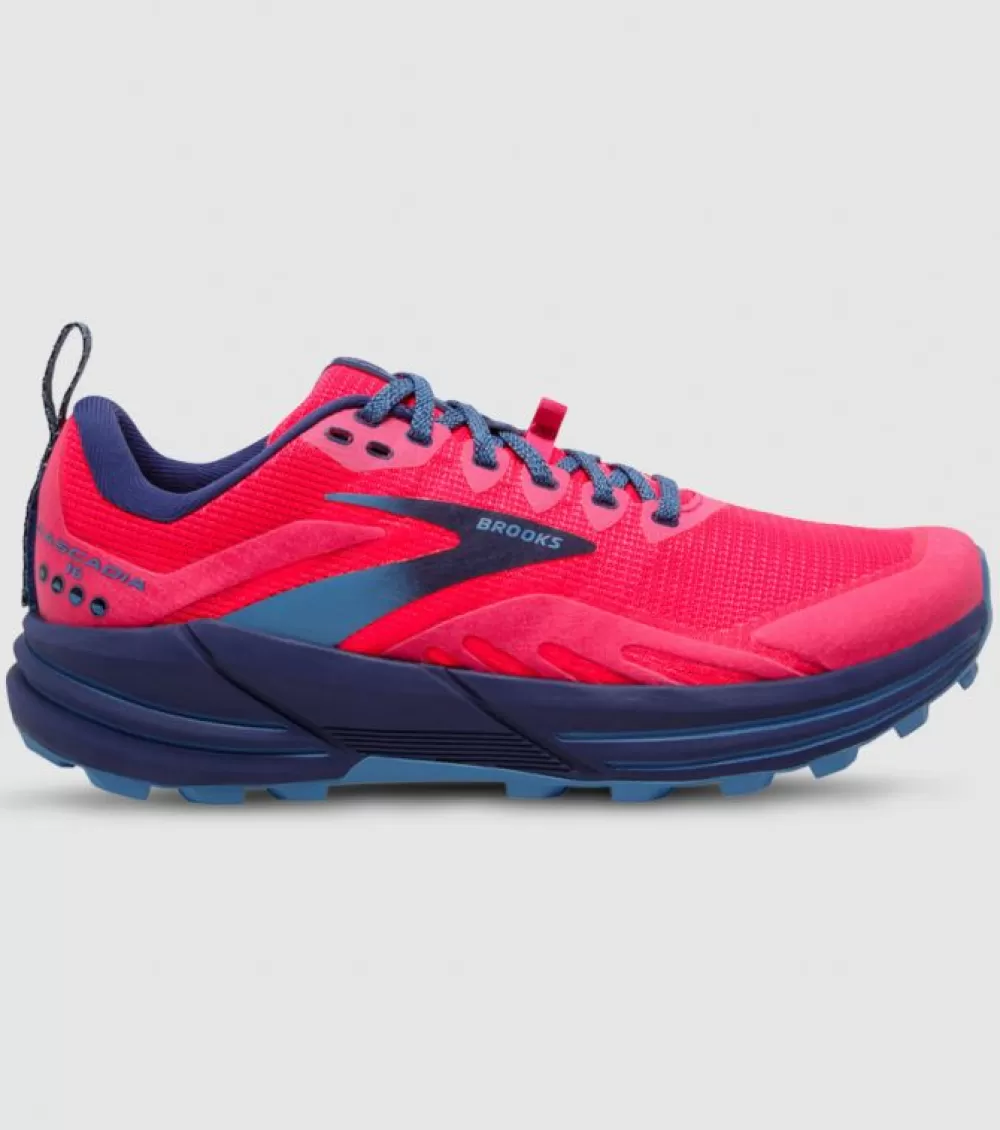 Flash Sale Brooks Cascadia 16 Womens Pink Flambe Cobalt