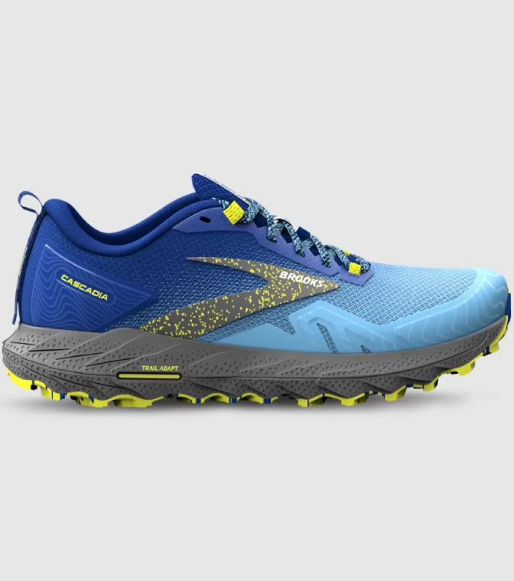 Hot Brooks Cascadia 17 Mens Blue Surf Sulphur