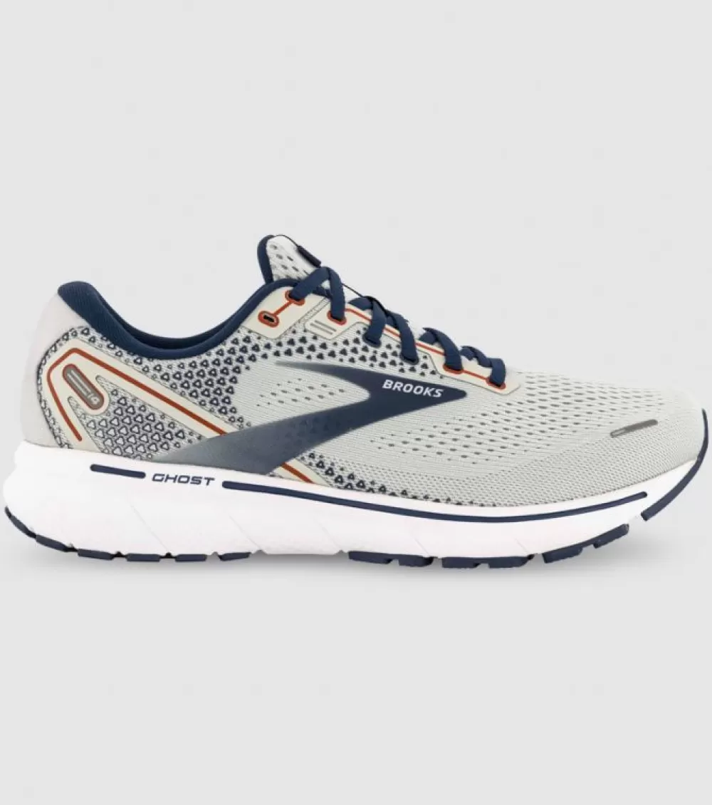 Best Sale Brooks Ghost 14 (2E Wide) Mens Grey Maize