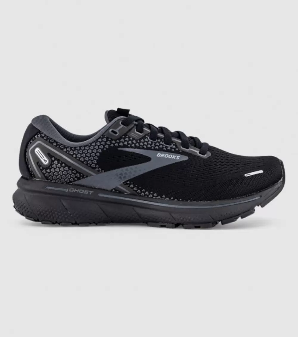 Discount Brooks Ghost 14 (D Wide) Womens Black Black Ebony