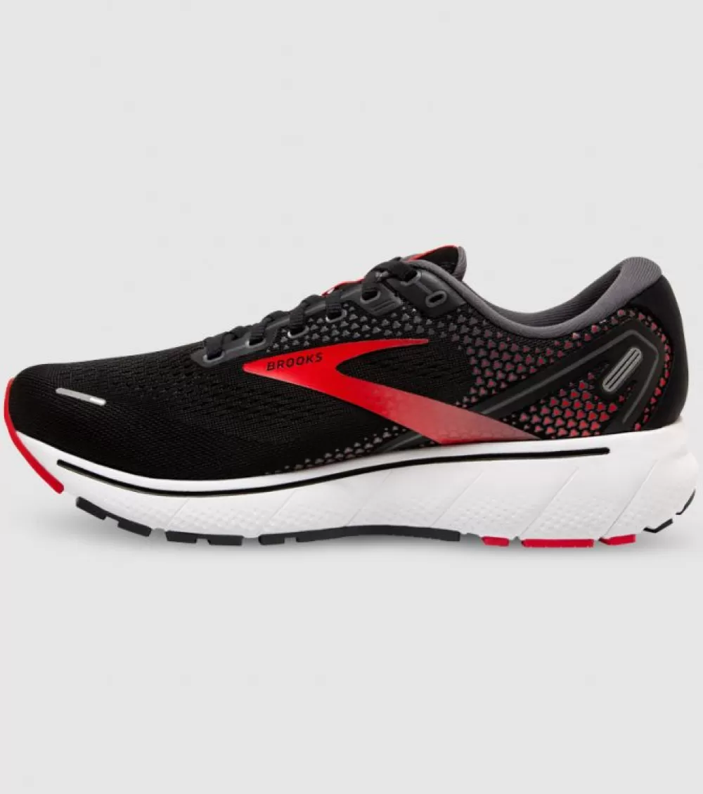 Best Sale Brooks Ghost 14 Mens Black Red White