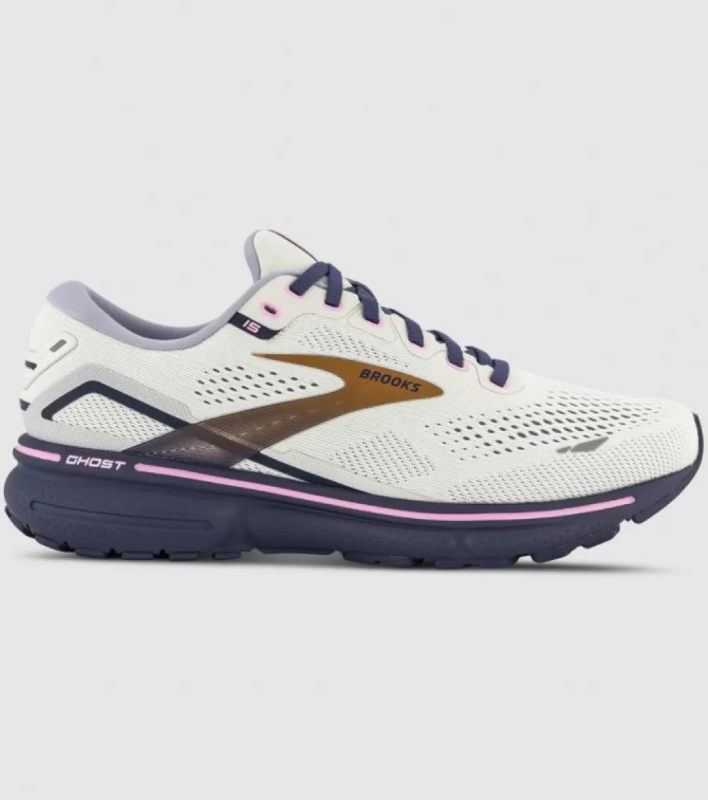 Sale Brooks Ghost 15 (D Wide) Womens Spa Blue Neo Pink Copper