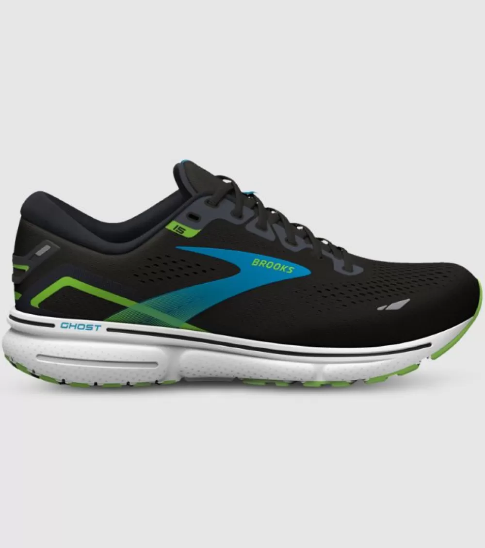 Sale Brooks Ghost 15 Mens Black Hawaiian Ocean Green