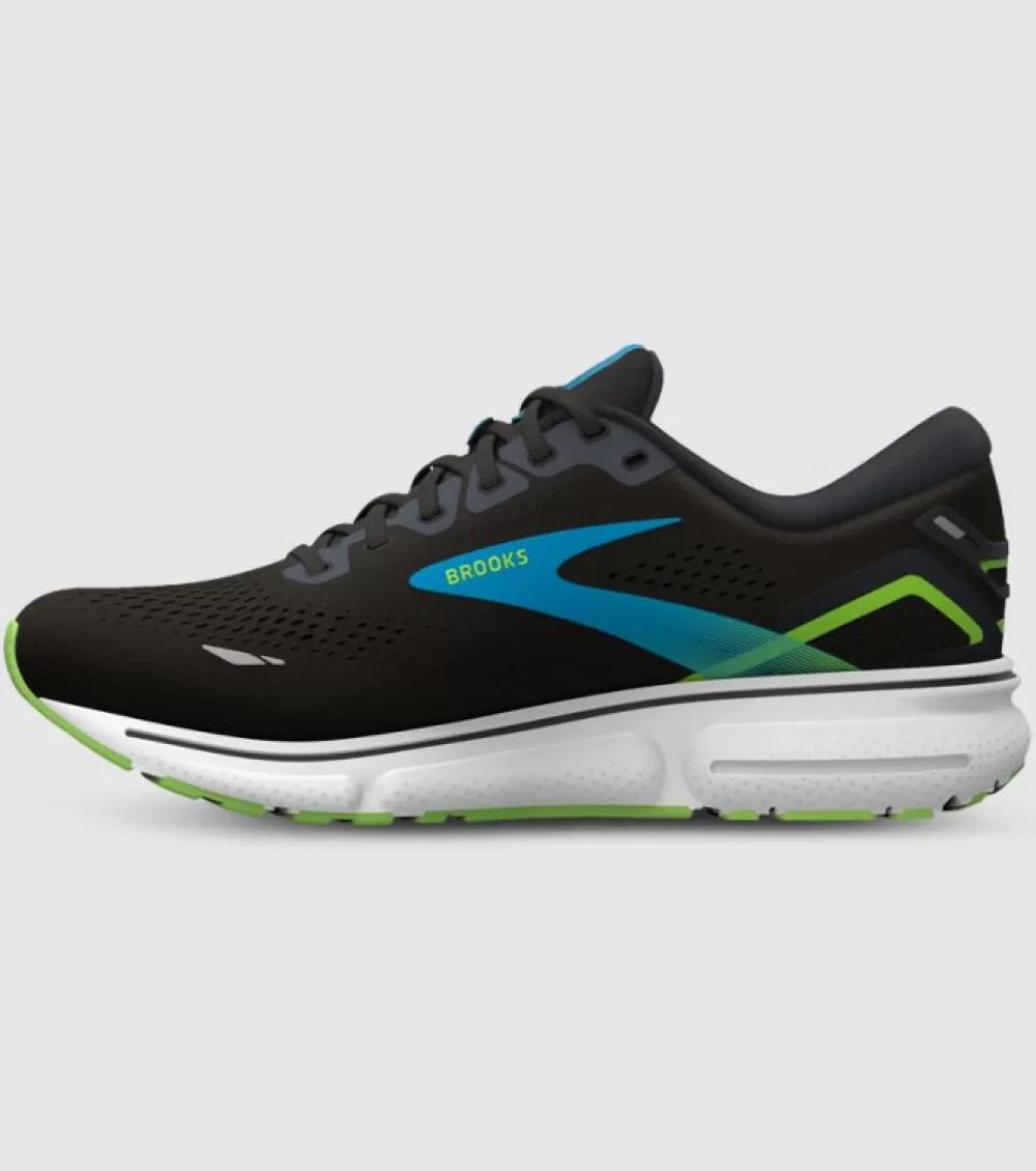 Sale Brooks Ghost 15 Mens Black Hawaiian Ocean Green