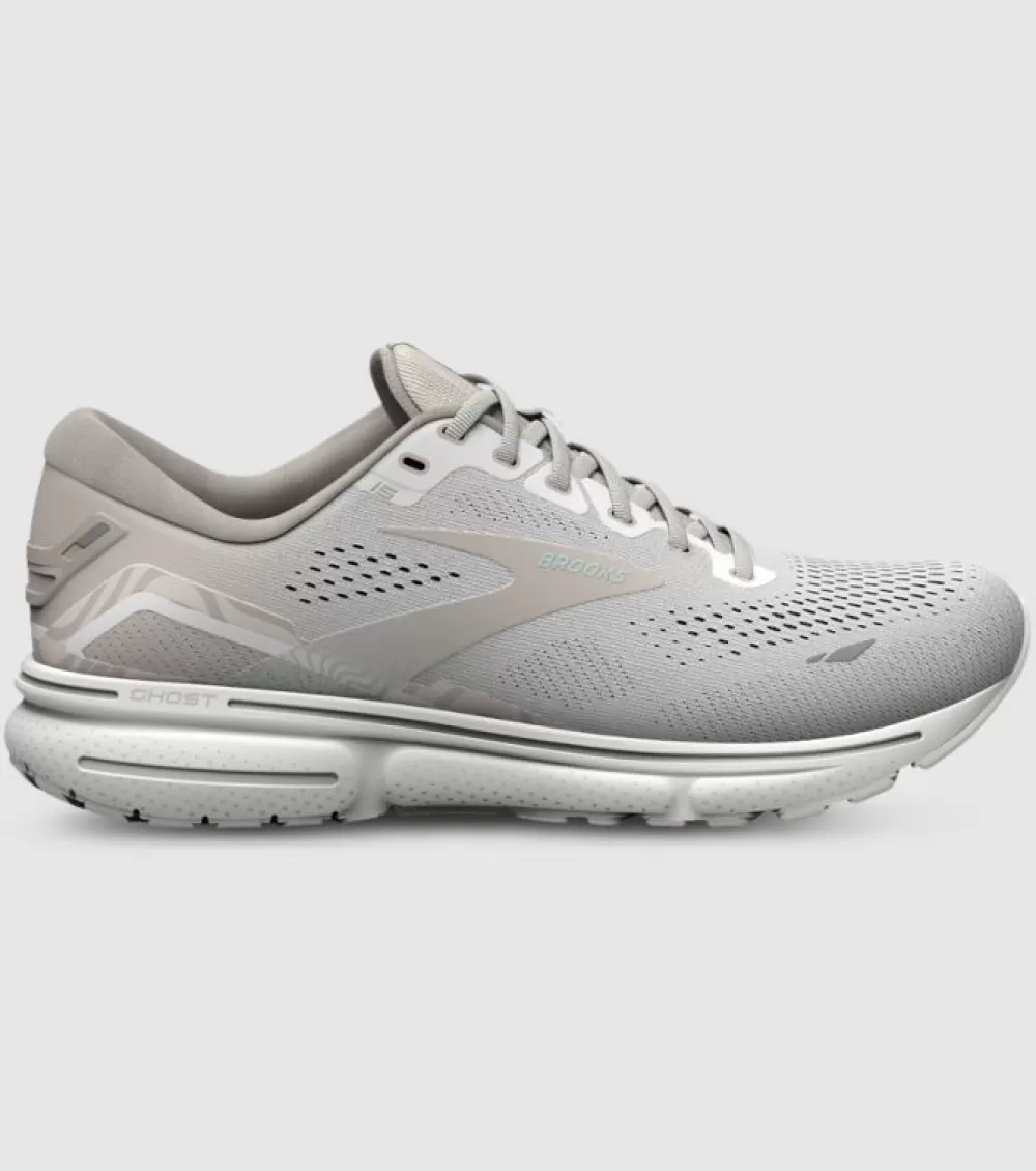 Fashion Brooks Ghost 15 Womens White Crystal Grey