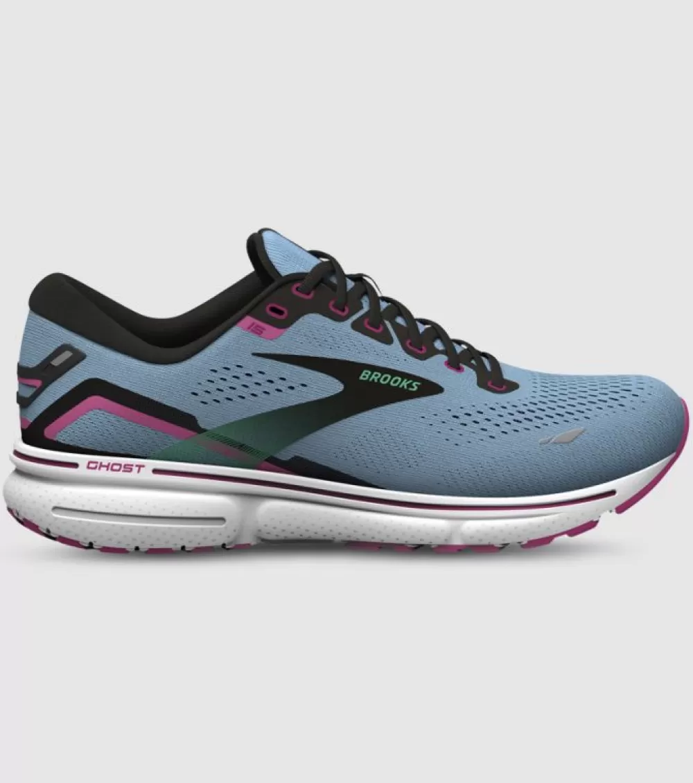 New Brooks Ghost 15 Womens Blue Bell Black Pink