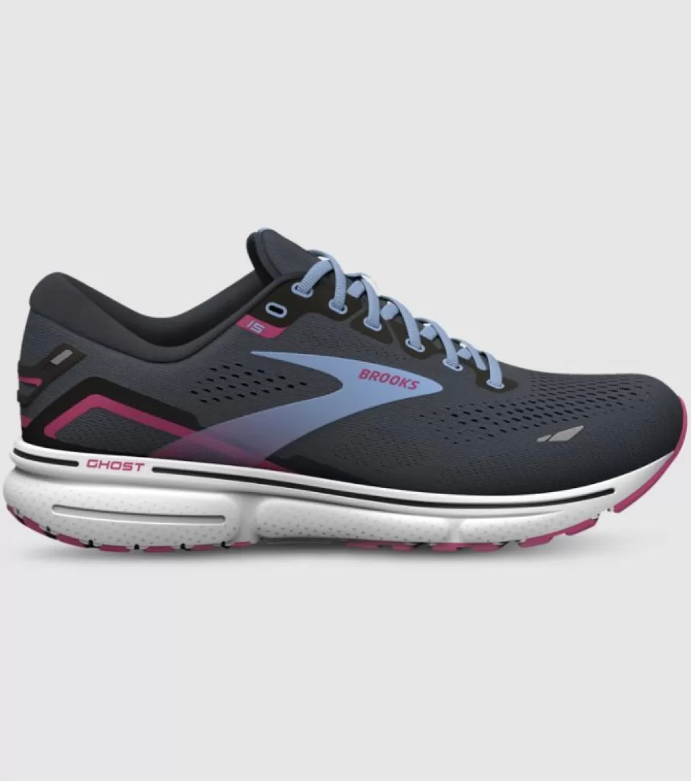 Store Brooks Ghost 15 Womens Ebony Lilac Rose