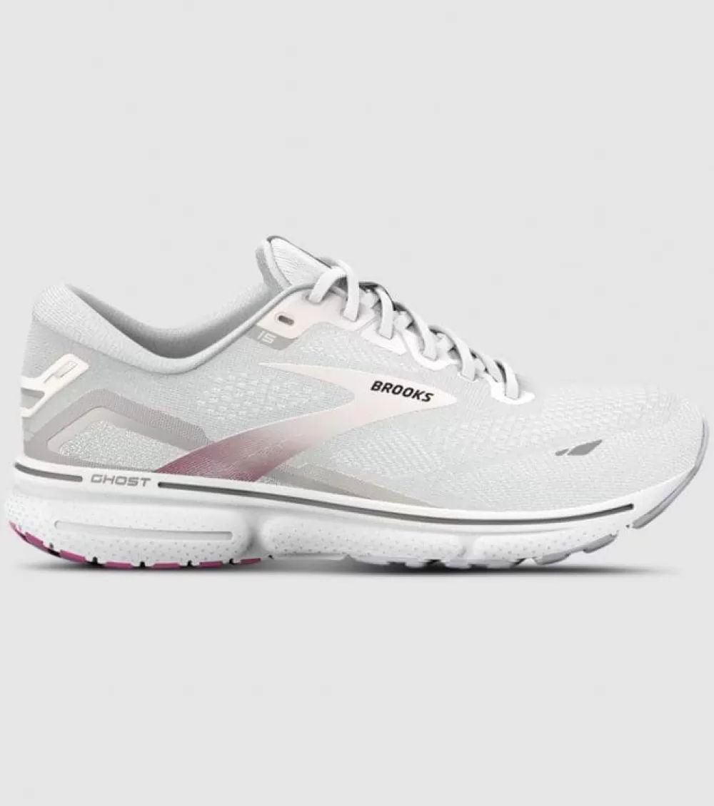 Best Sale Brooks Ghost 15 Womens White Oyster Viola