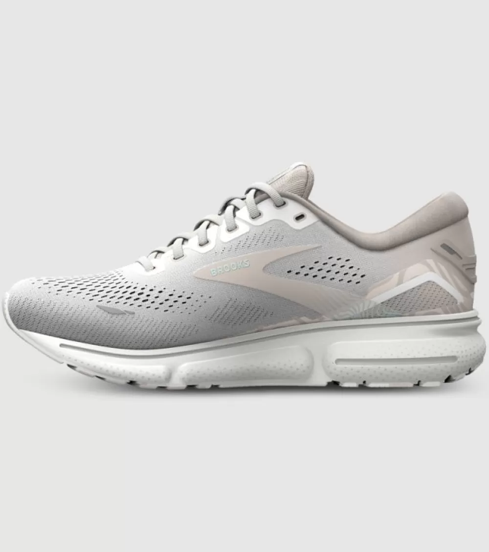 Fashion Brooks Ghost 15 Womens White Crystal Grey