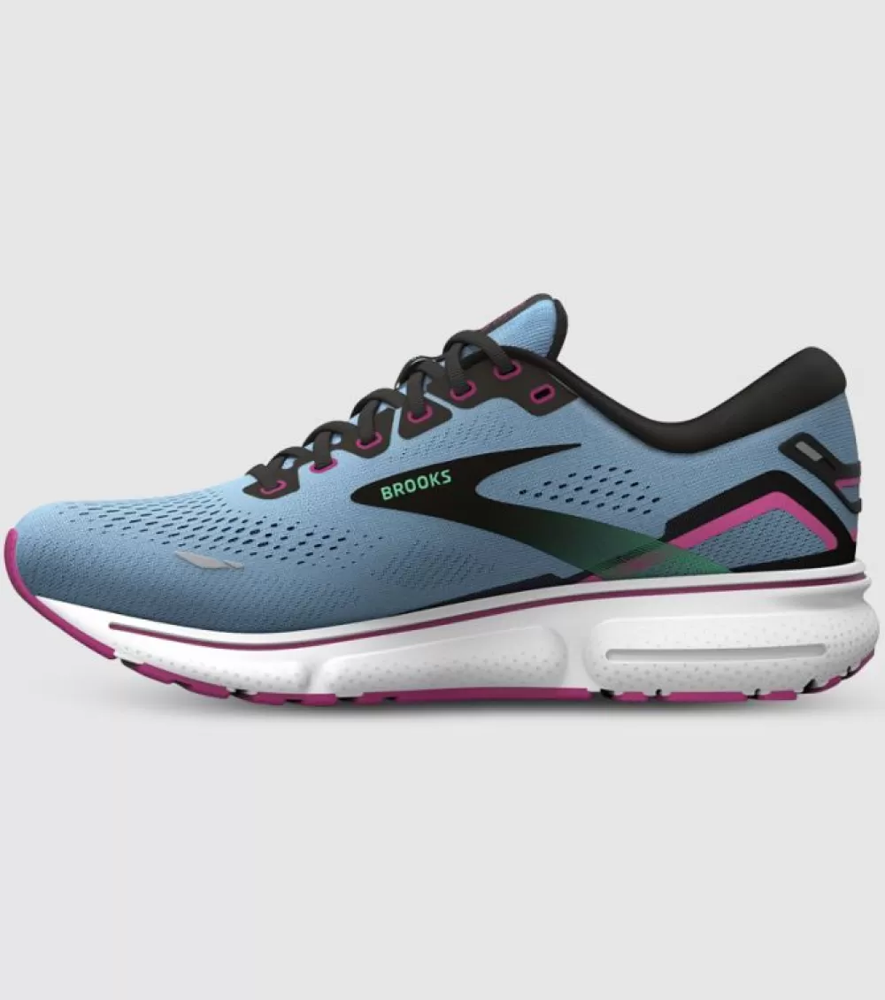 New Brooks Ghost 15 Womens Blue Bell Black Pink