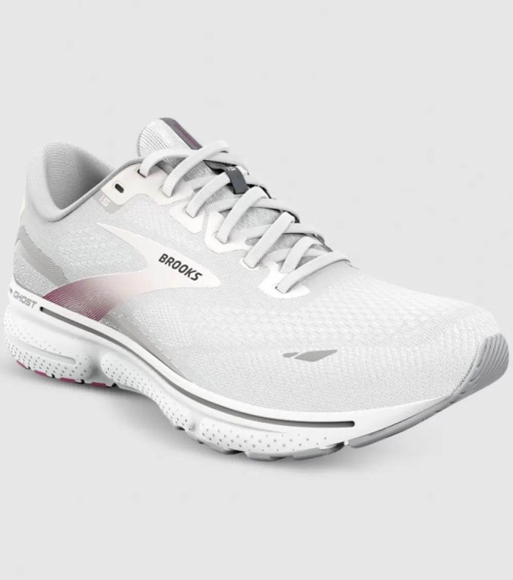 Best Sale Brooks Ghost 15 Womens White Oyster Viola