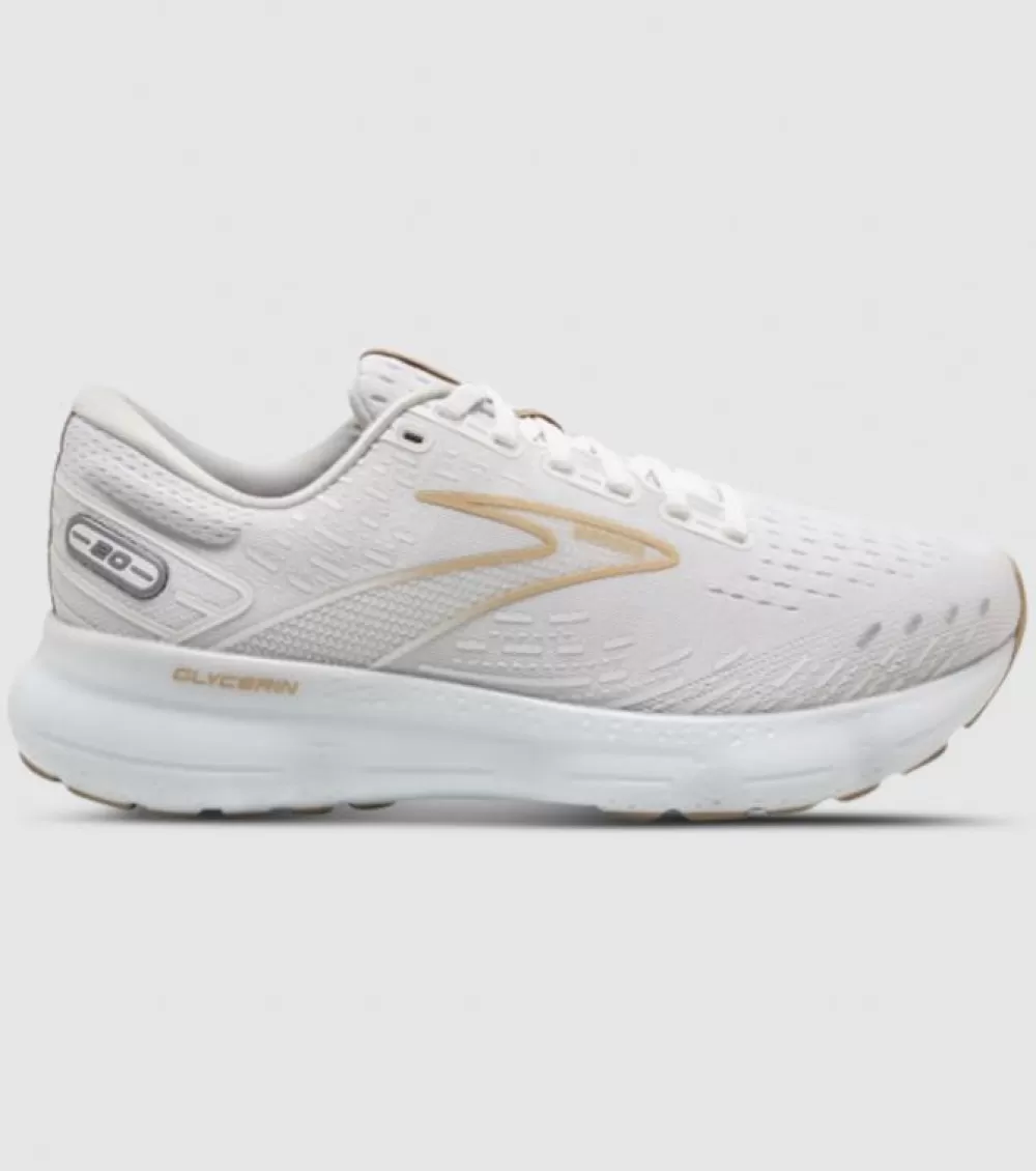 Shop Brooks Glycerin 20 (2E Wide) Mens Apla White Khaki