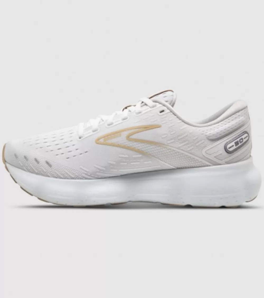 Best Sale Brooks Glycerin 20 (D Wide) Womens Apla White Khaki