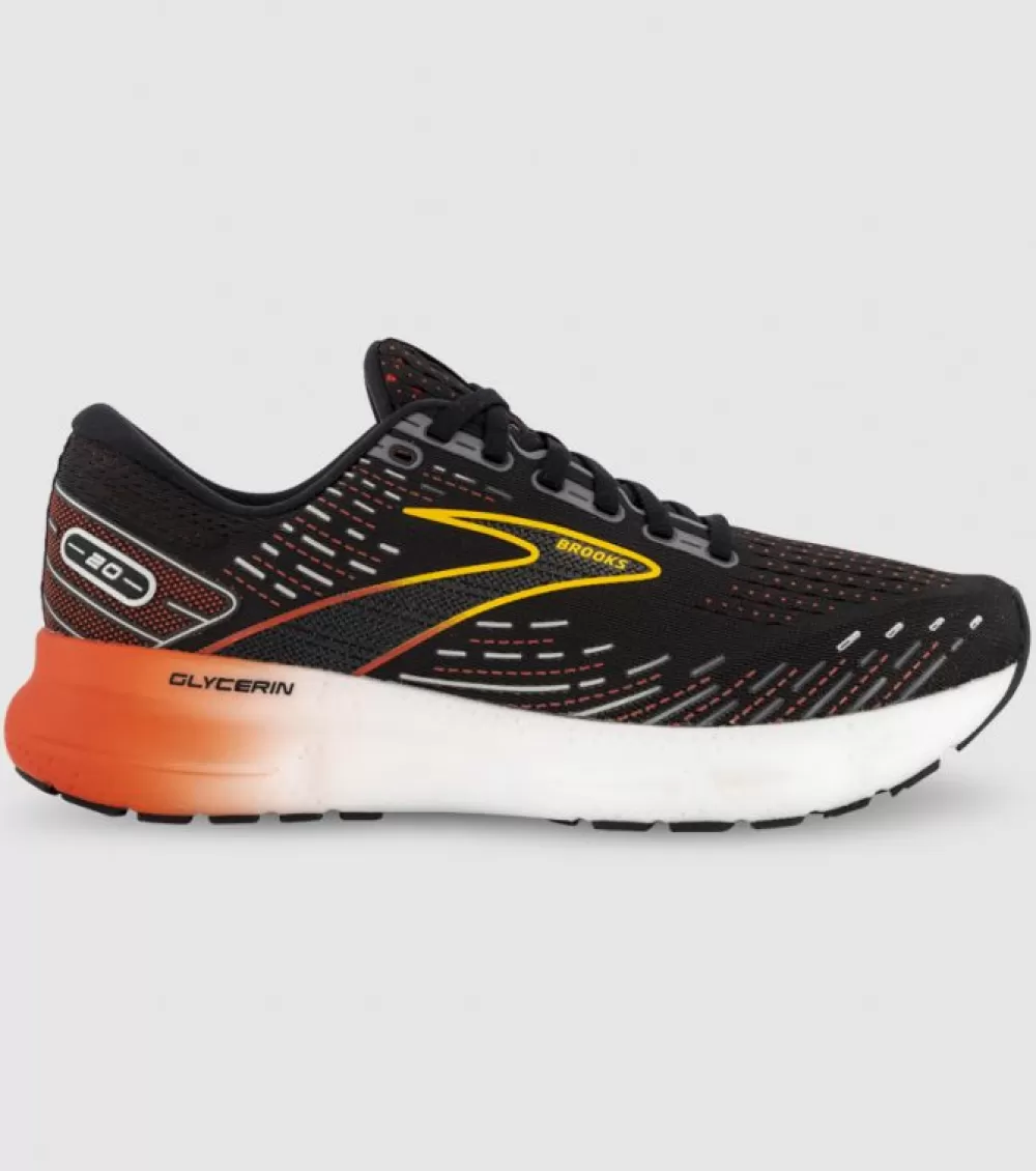 Best Sale Brooks Glycerin 20 Mens Black Blackened Pearl Red