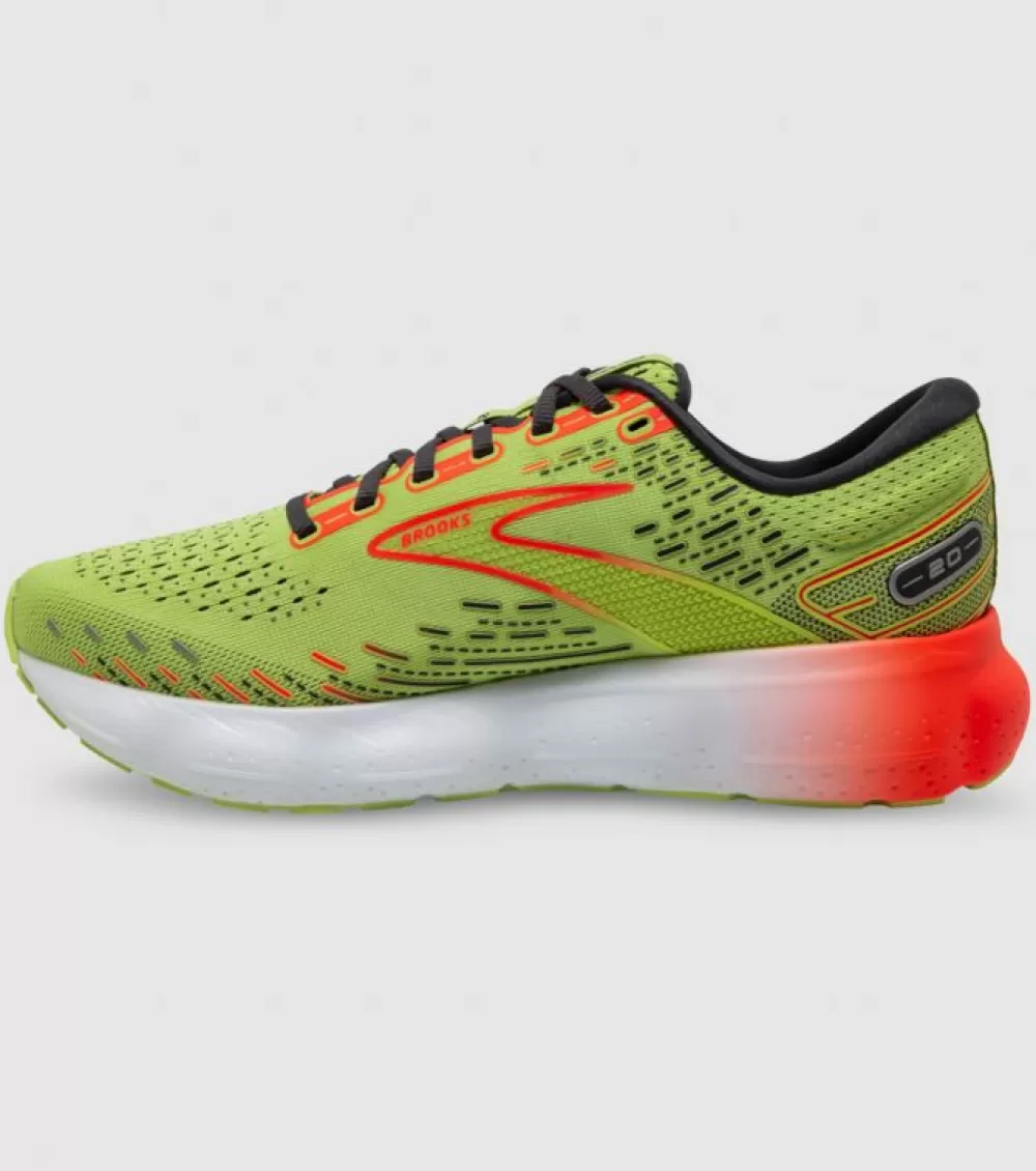 Outlet Brooks Glycerin 20 Mens Inj Lime Red Ebony