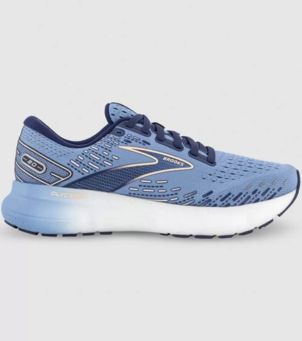 Clearance Brooks Glycerin 20 Womens Blissful Blue Peach White