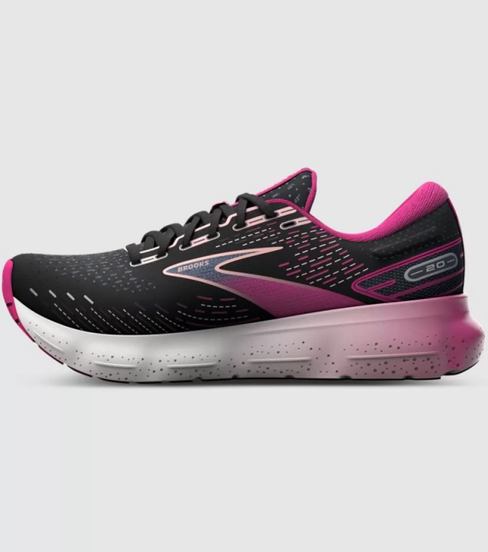 Cheap Brooks Glycerin 20 Womens Black Fuchsia Linen