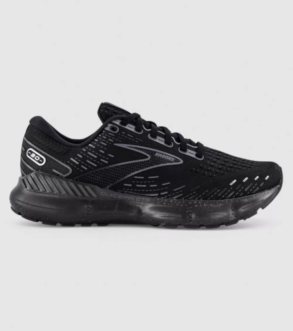 Cheap Brooks Glycerin Gts 20 (2E Wide) Mens Black Black Ebony