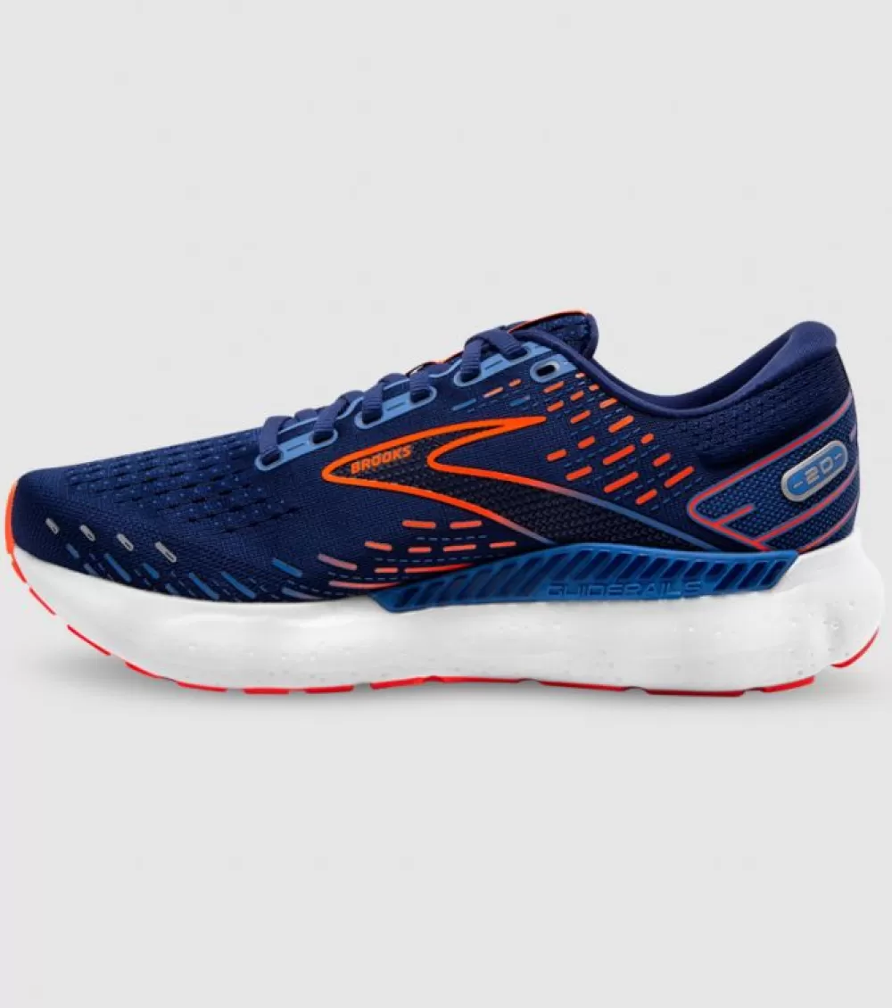 New Brooks Glycerin Gts 20 (2E Wide) Mens Blue Depths Palace Org