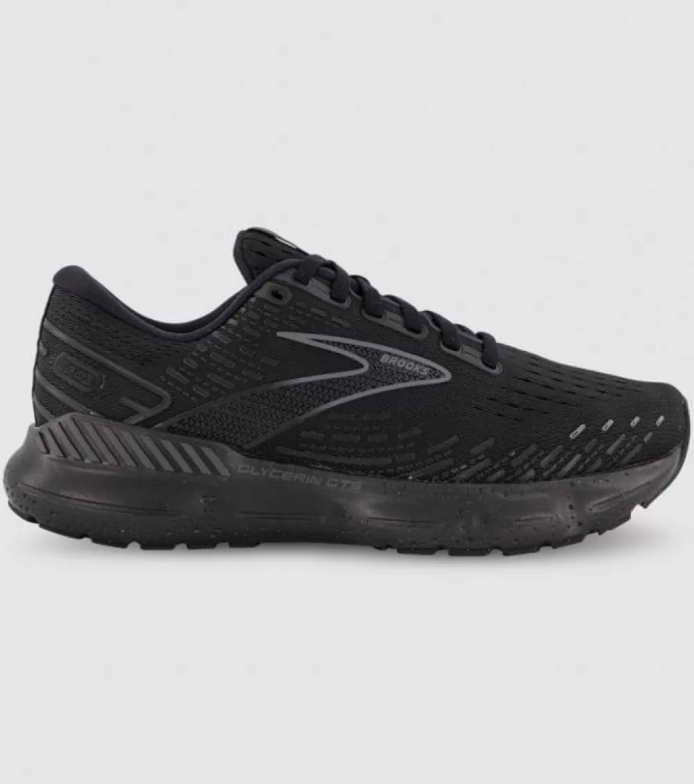 Shop Brooks Glycerin Gts 20 (D Wide) Womens Black Black Black