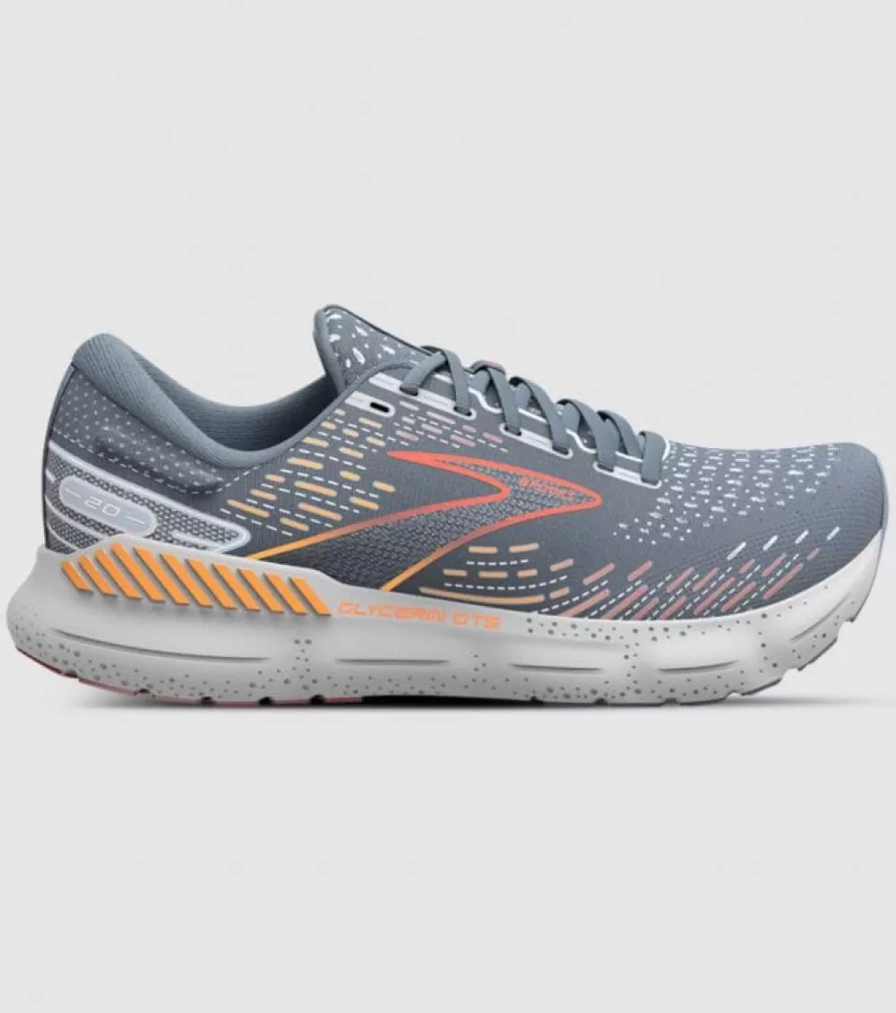 Outlet Brooks Glycerin Gts 20 Mens Grey Chili Oil Orange