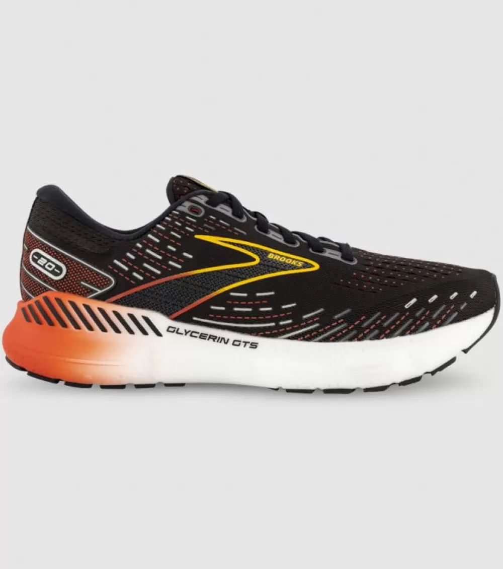 Sale Brooks Glycerin Gts 20 Mens Black Blackened Pearl Red