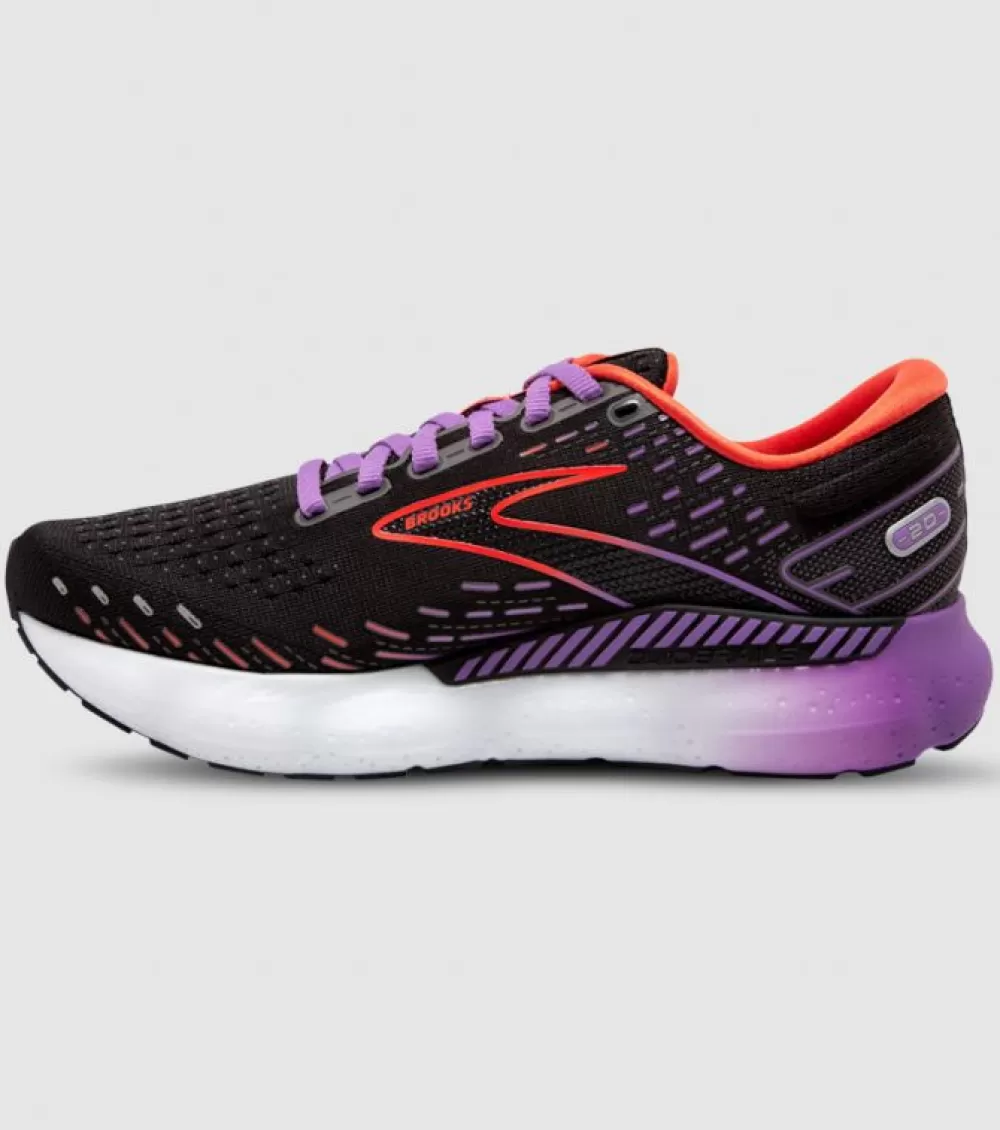 Best Brooks Glycerin Gts 20 Womens Black Bellflower Fiesta