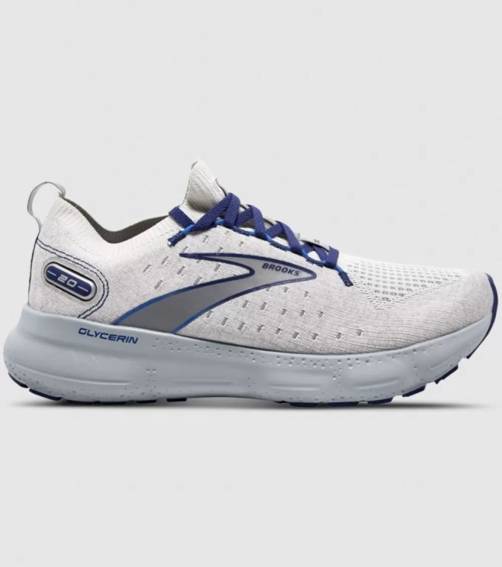 Cheap Brooks Glycerin Stealthfit 20 Mens Oyster Alloy Blue Depths