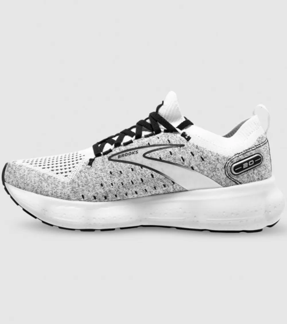 Best Brooks Glycerin Stealthfit 20 Mens White Grey Black