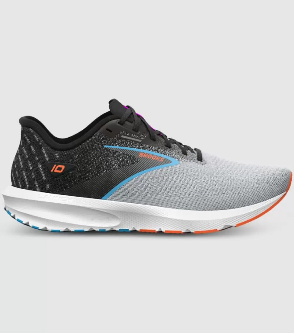 Hot Brooks Launch 10 Mens Black Grey Orange Fish