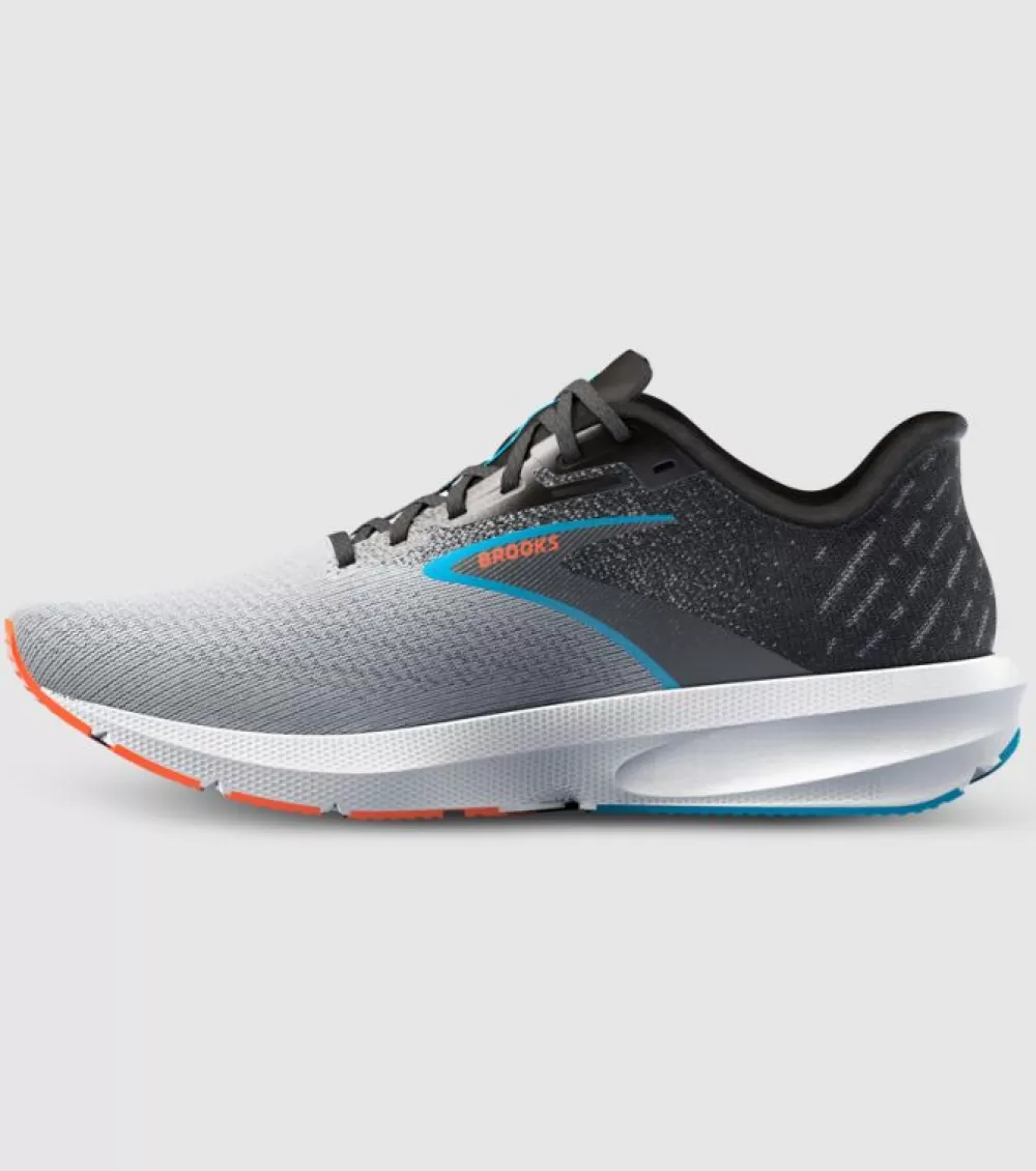 Hot Brooks Launch 10 Mens Black Grey Orange Fish