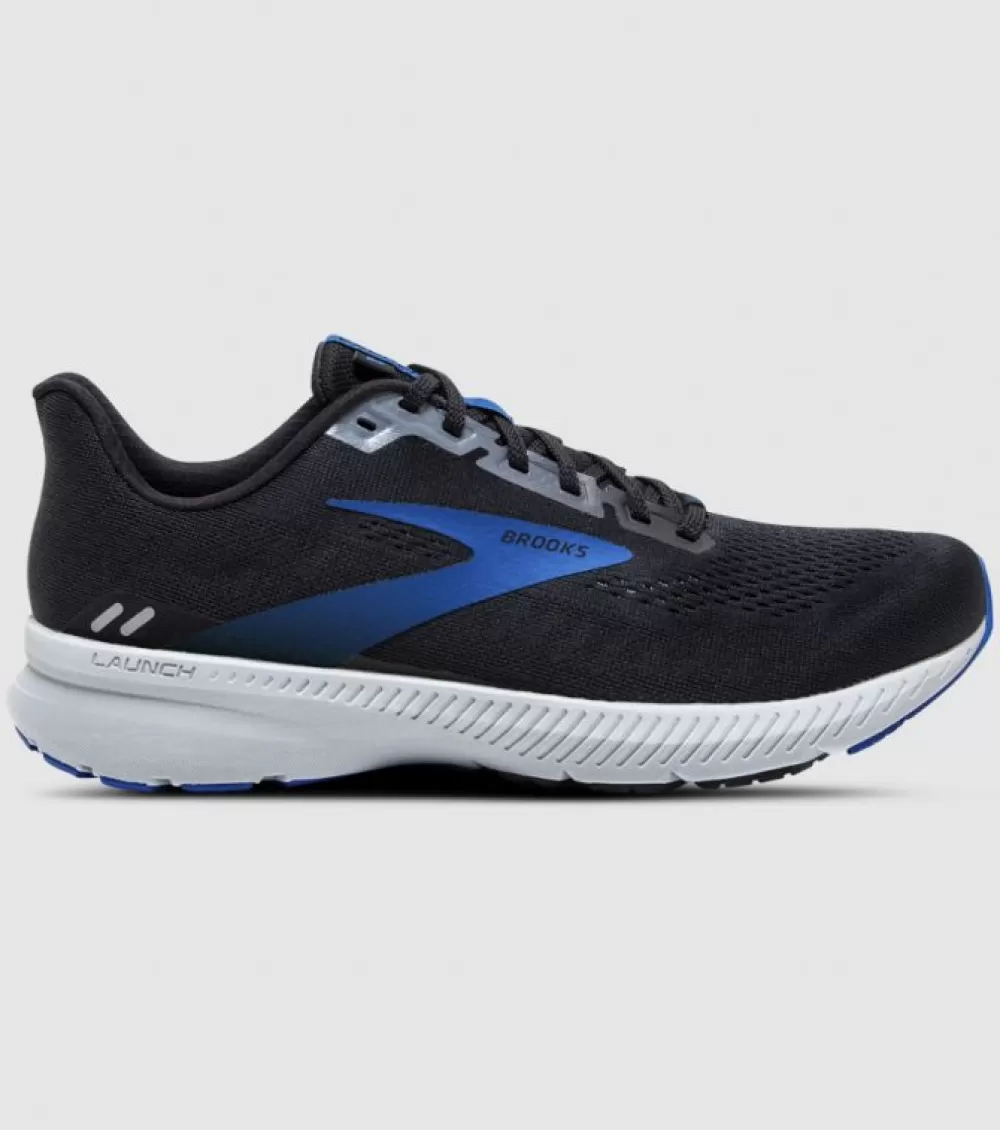 Outlet Brooks Launch 8 Mens Black Grey Blue