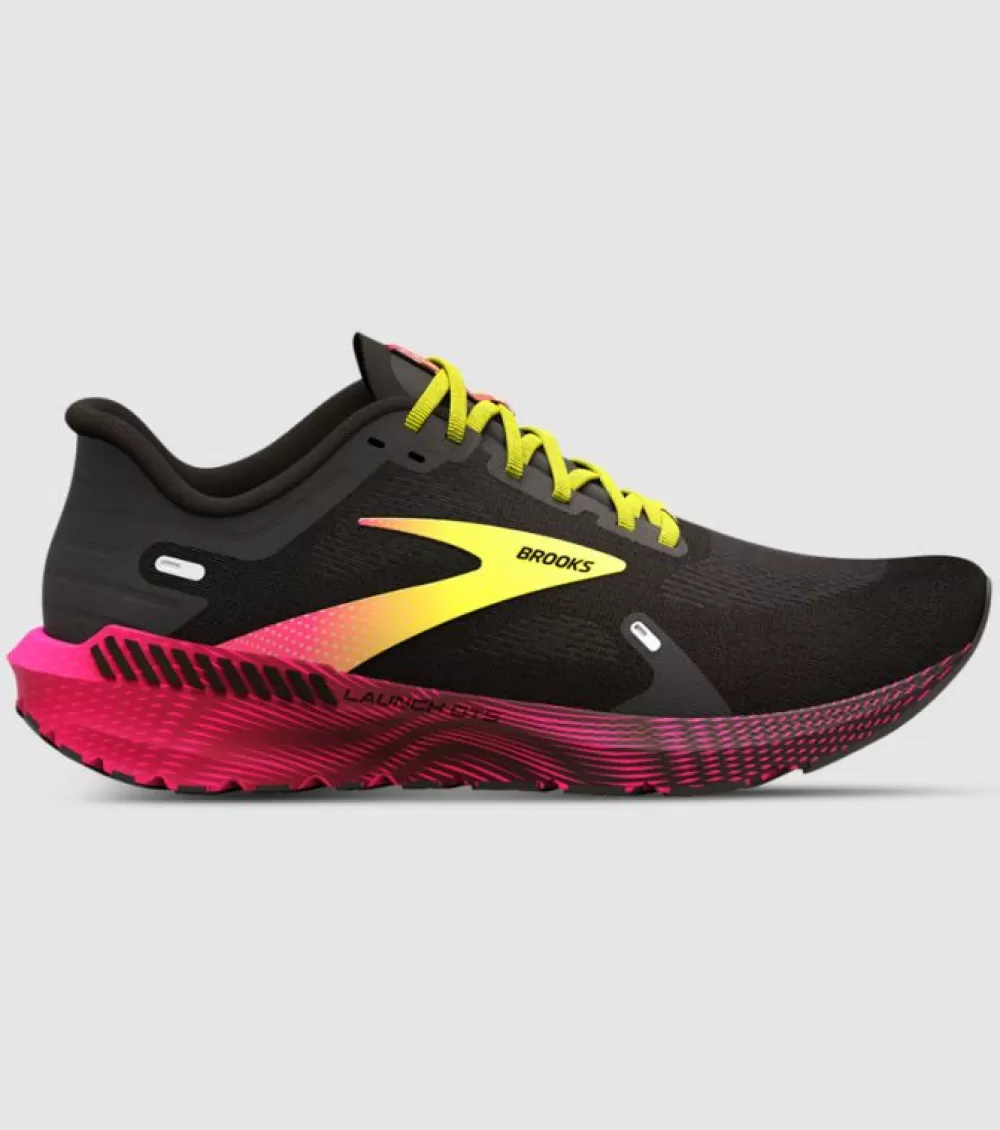 Sale Brooks Launch Gts 9 Mens Black Pink Yellow