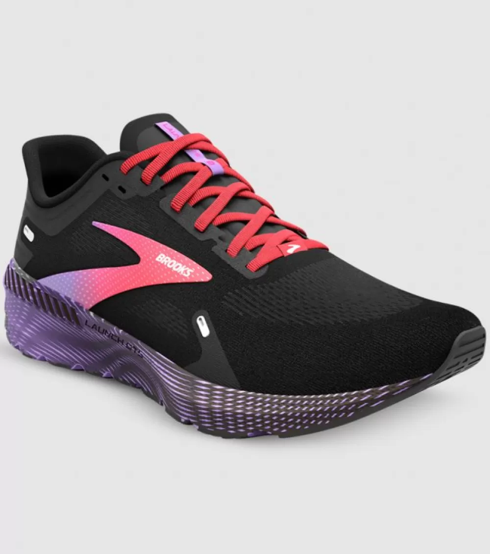 Fashion Brooks Launch Gts 9 Womens Black Coral Purple