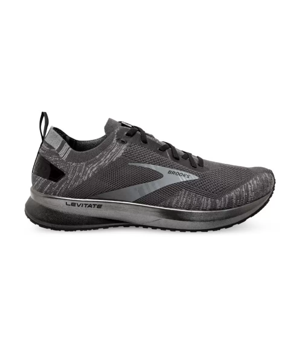 Cheap Brooks Levitate 4 Mens Blackened Pearl Grey Black