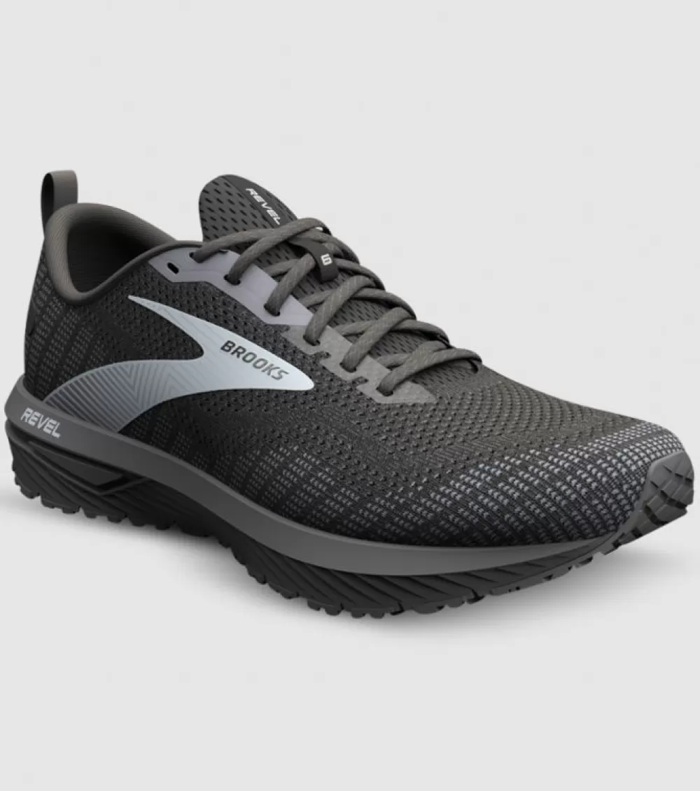 Sale Brooks Revel 6 Mens Black Black Pearl Grey