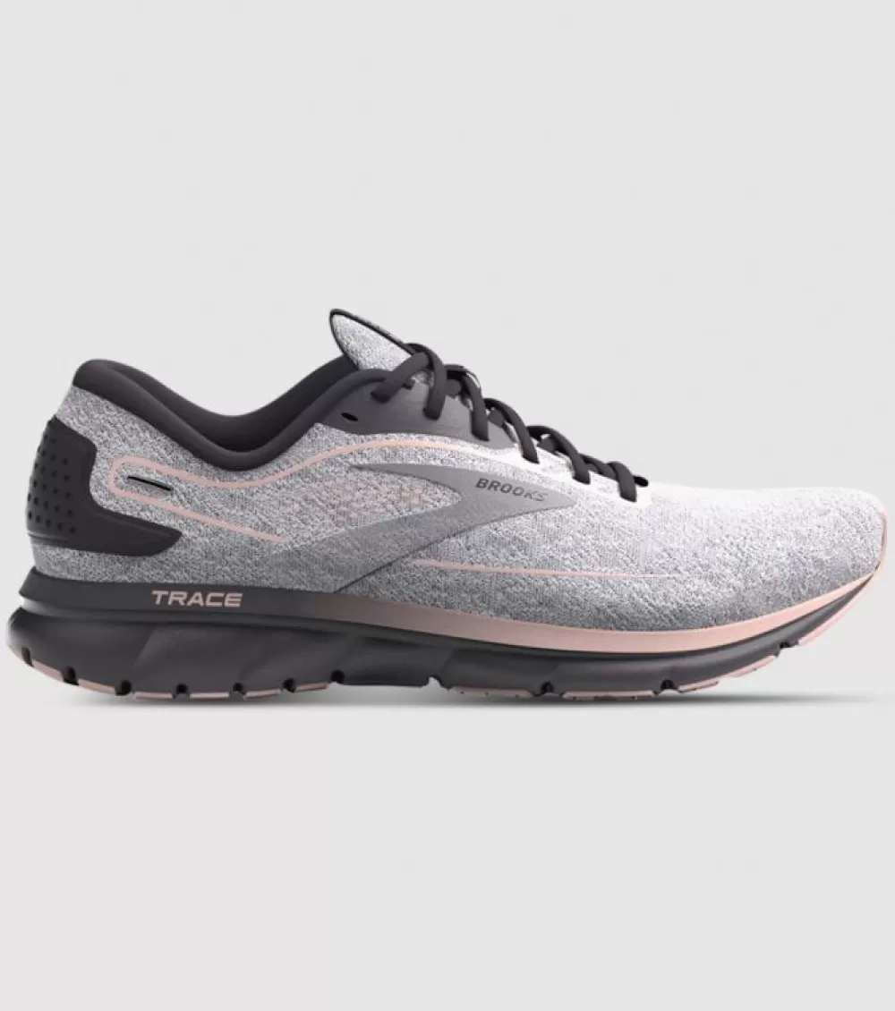 Hot Brooks Trace 2 Womens Mu Grey Black Pearl Peach