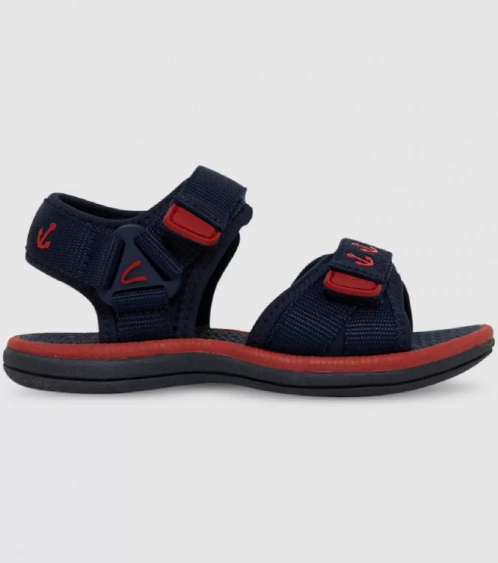 Hot Clarks Finn (Ps) Kids Navy Red