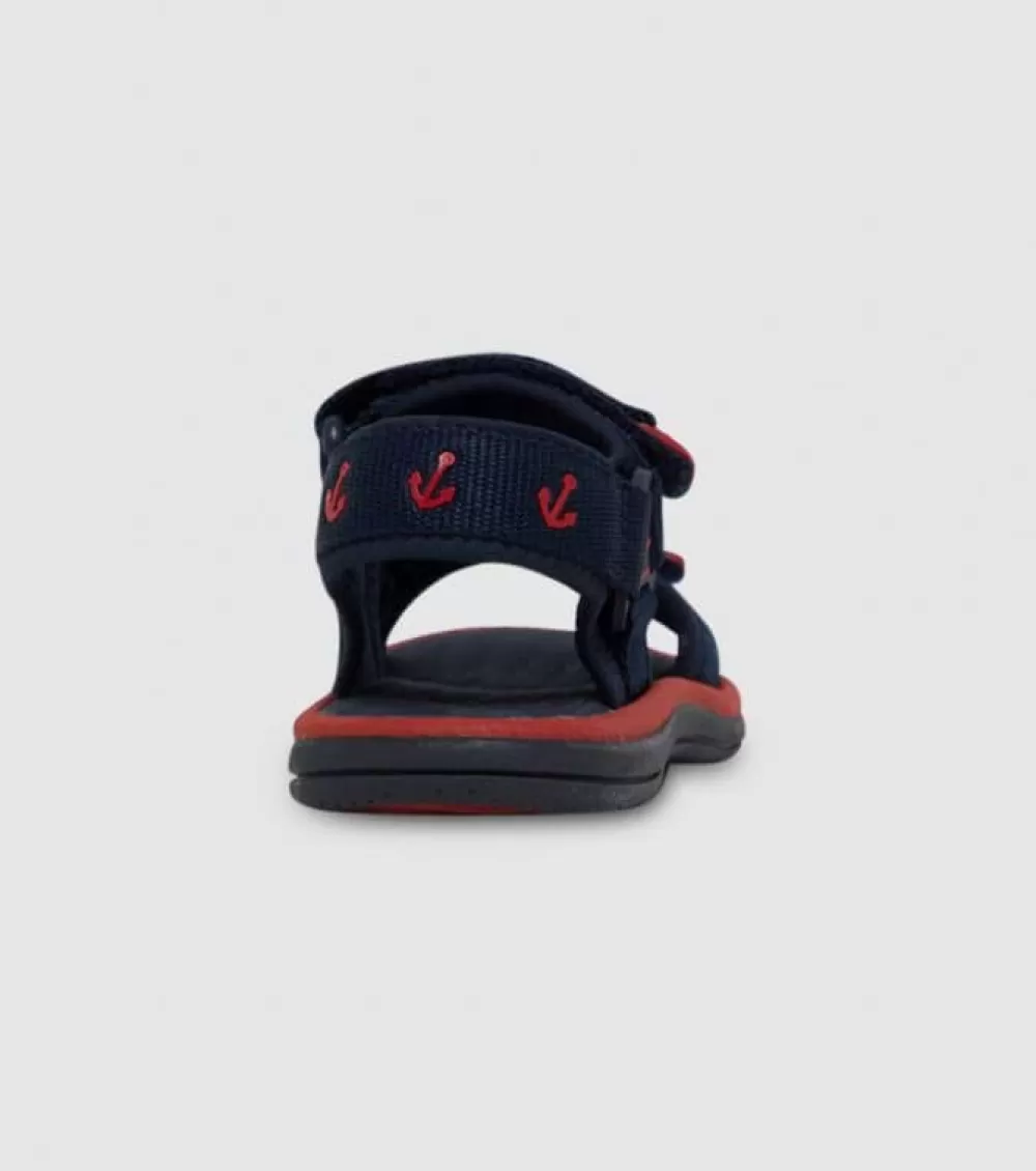 Hot Clarks Finn (Ps) Kids Navy Red