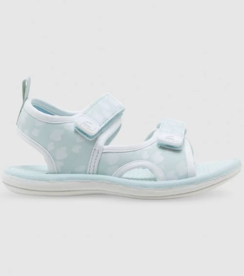 Sale Clarks Florence (Ps) Kids Mint White Butterfly