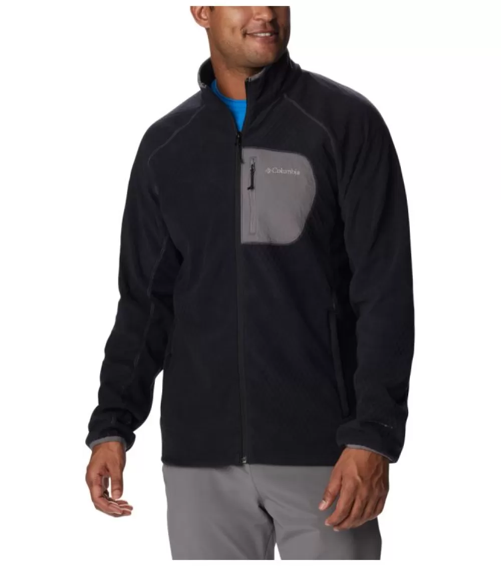 Sale Columbia Outdoor Tracks Full Zip Fleece Jacket Mens Black City