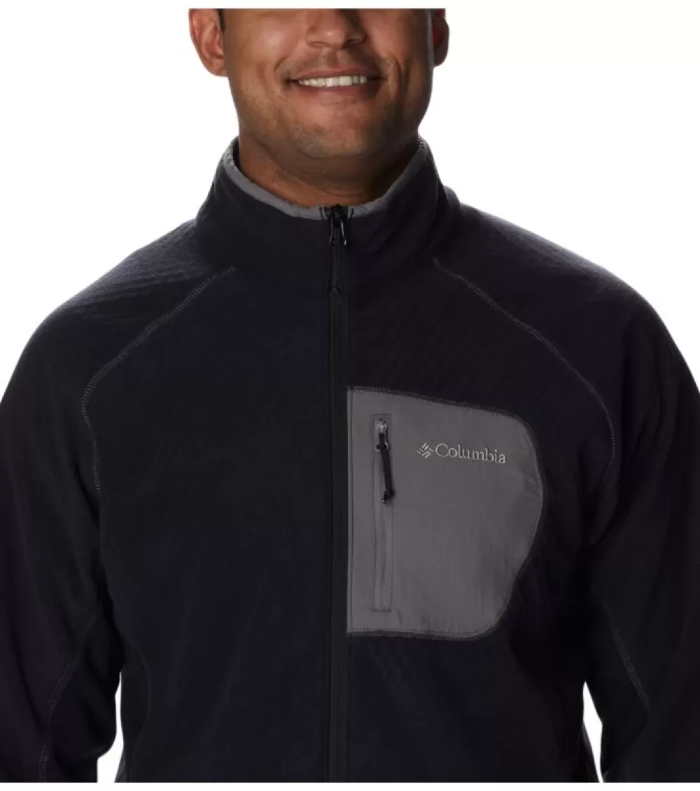 Sale Columbia Outdoor Tracks Full Zip Fleece Jacket Mens Black City