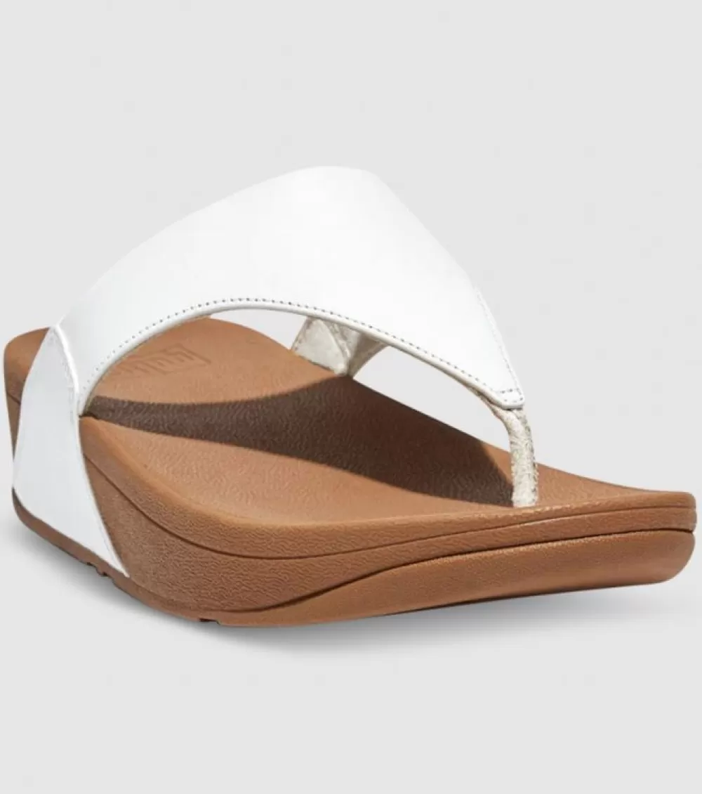 Fashion FitFlop Lulu Leather Toepost Womens White