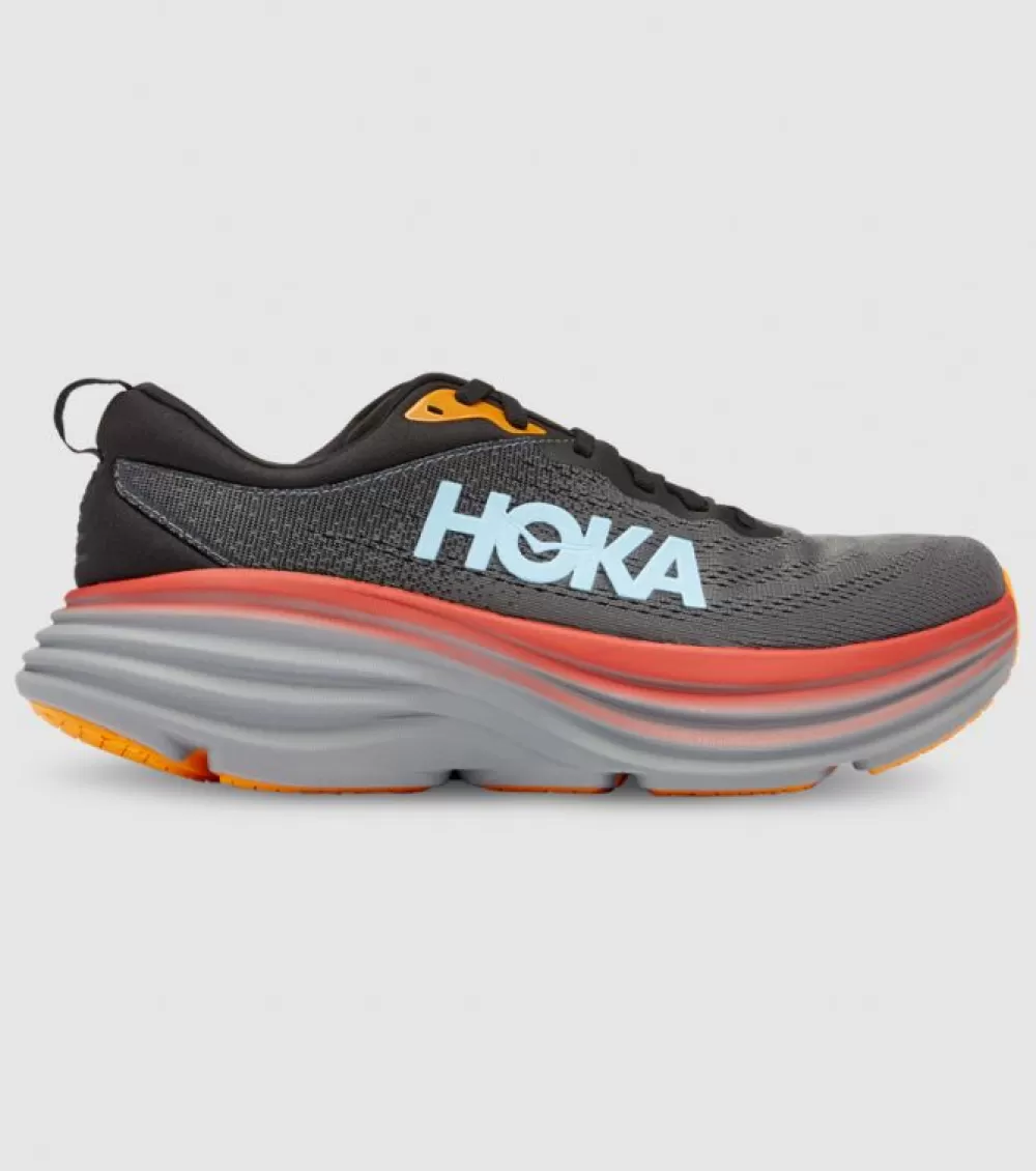 Clearance Hoka One One Hoka Bondi 8 (2E Wide) Mens Anthracite Castlerock